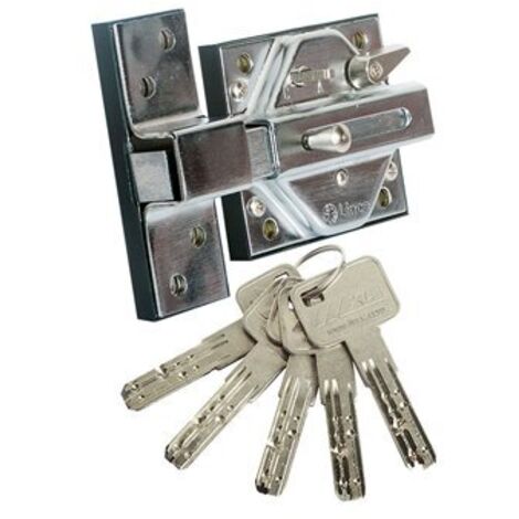 Hochsicherheits-Riegel LINCE 7930R, verchromtes Eisen-Finish, 97930RHC