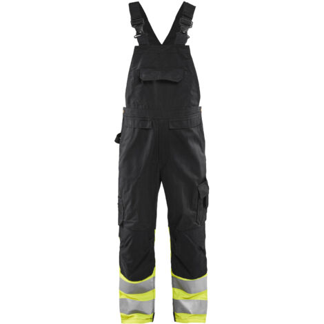Hochsichtbare Arbeitshose 2662 - Schwarz/Neongelb 46
