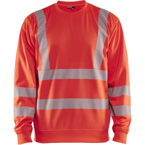 Hochsichtbarer Arbeitssweatshirt 3562 - Neonrot 4XL