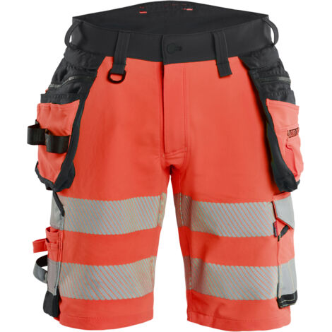 Hochsichtbarer, dehnbarer Arbeitsshort 4D 1120 - Rot/Schwarz XL - FR(50) - SE(C56) - Normen