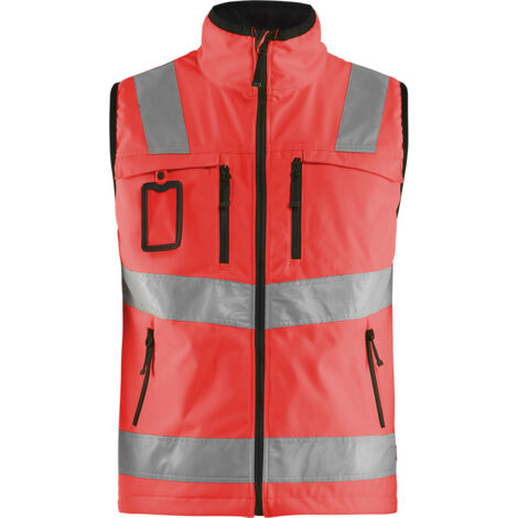 Hochsichtbarer Softshell-Arbeitsschutzweste 3049 - Neonrot 4XL