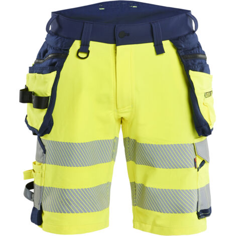 Hochsichtbarer Stretch-Arbeitsshort 4D 1120 - Gelb/Navy 3XL - FR(56) - SE(C62) - Normen
