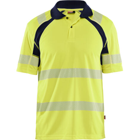 Hochsichtbares Arbeitspolo 3595 - Gelb/Navy L