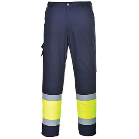 Hochsichtbarkeit Kampfhose Bicolor Farbe: Gelb/marine Größe XXL - Portwest