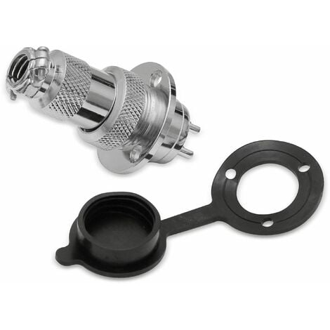 5-pol. mit Schraubverschluss und Schutzkappe Ø 20 mm Einbaustecker-Set