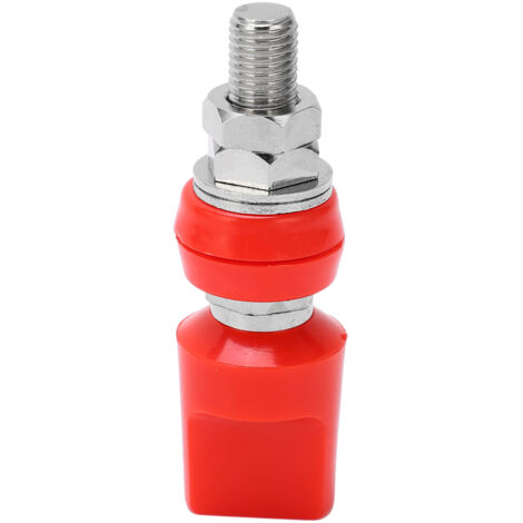 Hochstrom-Verteilerblock M8 (100 A) mit Messingabdeckung – 4 mm, rot, für robuste elektrische Verbindungen