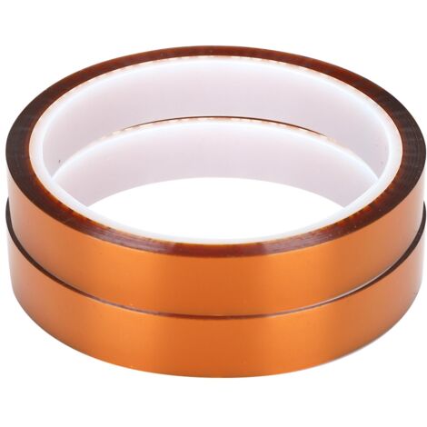 Hochtemperaturbeständiges Polyimid-Klebeband, 33 m, 2 Stück, gelbbraun, 15 mm Zubehör