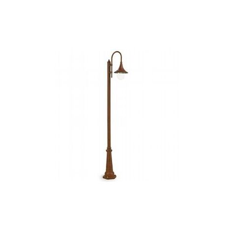 Hochwertige Aluminiumguss-Außenlampe mit transparentem Diffusor - Max. Höhe 150mm - Max. Leistung 60W Rost