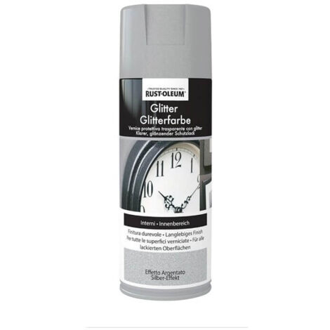Hochwertige Glietter-Sprühfarbe, grau-silberfarben, glitzernde Farbe, 400 ml