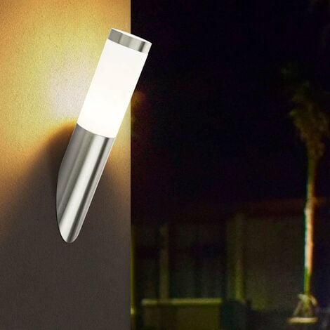 ETC-SHOP Hochwertige LED Wand Beleuchtung Außen Lampe Strahler E27 Leuchte IP44 Edelstahl