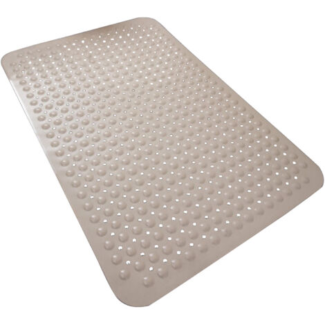 Hochwertige Silikon-Fußmatte – Schuhbürstenmatte, quadratisch – 68 x 40 cm, rutschfeste Oberfläche – Weiß/Grün/Braun – Eingangsmatte, Garage, Terrasse