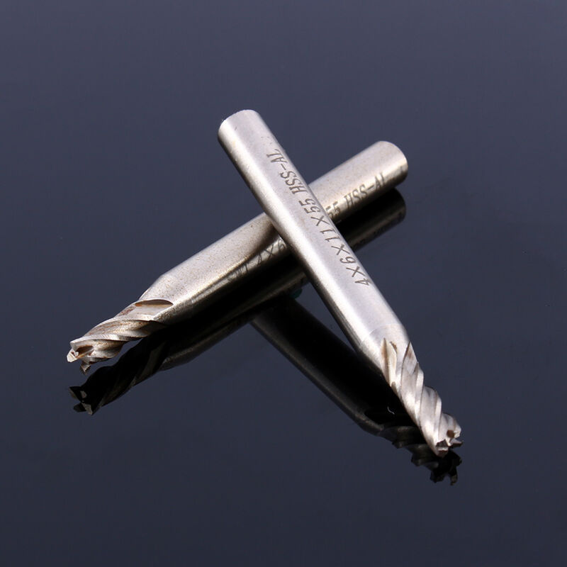 Image of Hochwertiger 4-12 mm HSS CNC-Fräser mit geradem Schaft und 4 Schneiden
