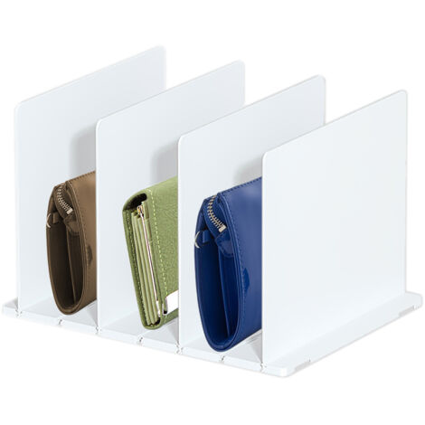 Hochwertiger ABS-Kleiderschrankteiler – 31,5 x 23,9 cm / 41,5 x 23,9 cm – Weiß / Transparent – 100 g / 150 g / 200 g – 3 / 4 / 5 Einsätze – Mehrzweck-Organizer