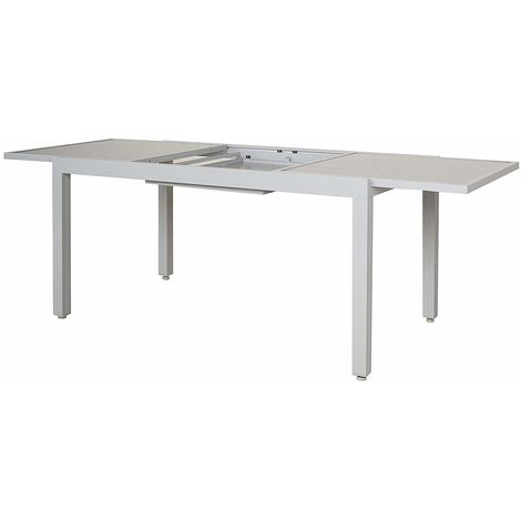 Hochwertiger Aluminium Ausziehtisch Mit Glasplatte 160 220 X 90 Cm