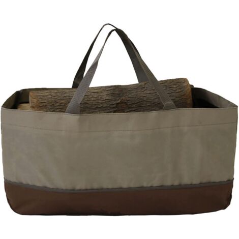 Hochwertiger Holzträger und Tragetasche, Holzaufbewahrungskörbe, robust und extra groß, ideal für Kamine, Holzöfen, Brennholz, Camping, Strand, 600D Oxford