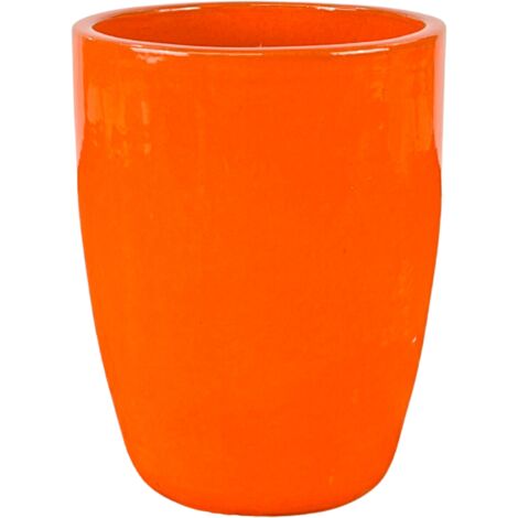 PROVENCELIA Hochwertiger keramischer Blumentopf Platon - Orange - Ø 48 cm Höhe 60 cm