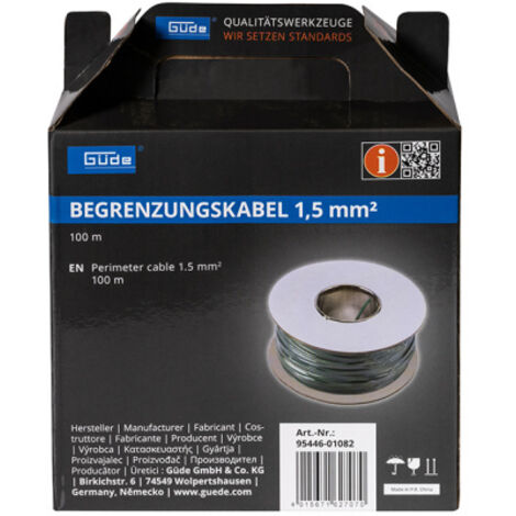 Hochwertiges Güde Begrenzungskabel für Mähroboter - Universell kompatibel - Hochwertiger Begrenzungsdraht - Kabel für Rasenroboter Universal