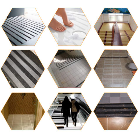 Hochwertiges, rutschfestes Klebeband, 5 m x 5 cm, PEVA, schwarz/grau/transparent, für Treppen im Innen- und Außenbereich, für mehr Sicherheit im Familienkreis