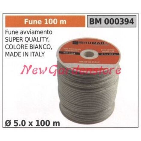 Hochwertiges Starterseil Farbe weiß Ø  5,0 x 100m 000394