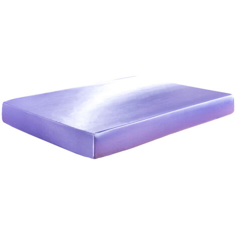 Hochwertiges, weiches und seidiges Polyester-Spannbettlaken mit Gummizug und 30 cm tiefen Taschen – Einzelbettgröße, Helllila