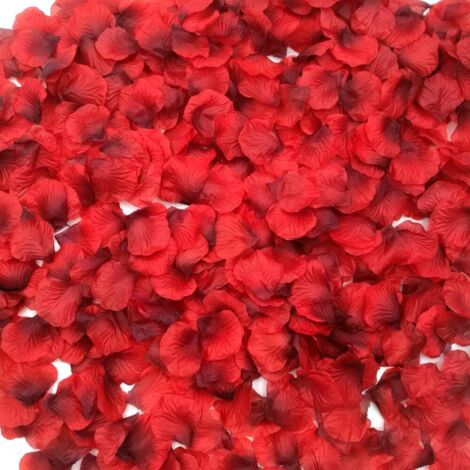 Hochzeitsblumenornament aus purpurroten Seidenrosenblättern (500 g)