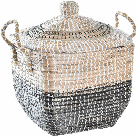 Hochzeitsgraskorb 45x35x43 natürliches Grasmaterial mehrfarbige Farbfamilienkörbe und Kisten Details