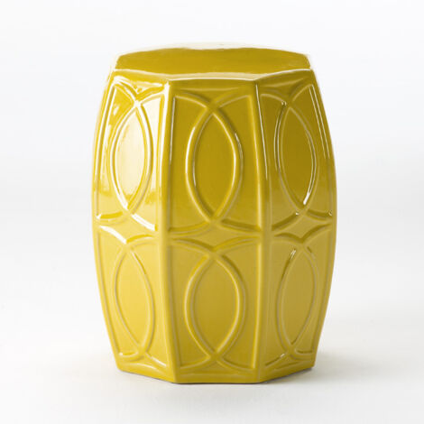 Hocker 38X38X45 Keramik Gelb