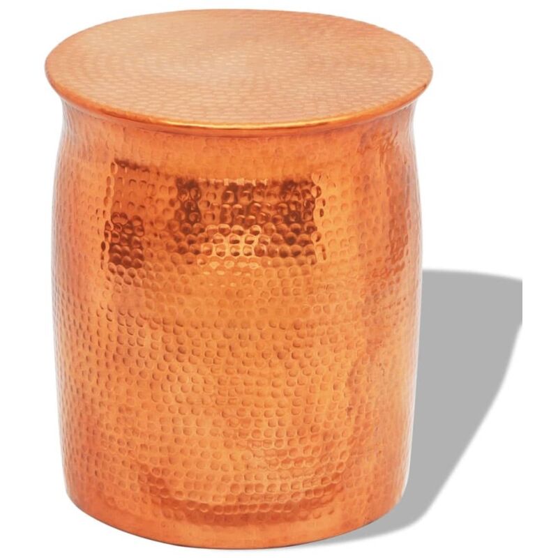 Vidaxl Hocker/beistelltisch Aus Gehämmertem Aluminium Kupferfarben