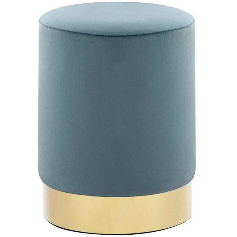 Hocker Hellblau Und Golden Samt 28 X 36 Cm Vidaxl