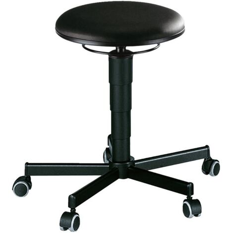 Hocker mit Rollen und Kunstlederpolster Sitzhöhe 460 - 630 mm 50120077