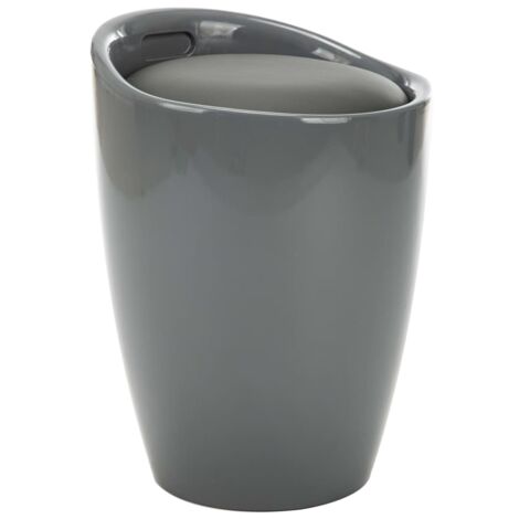 Hocker mit Stauraum Grau Kunstleder vidaXL
