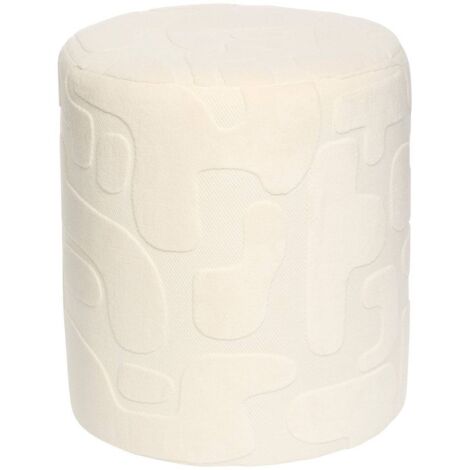 Hocker Rund Delor Weiß 36x40 cm - Atmosphera créateur d'intérieur