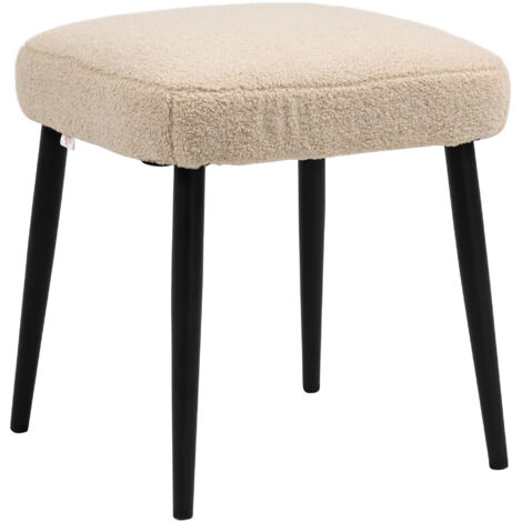 Hocker, Sitzhocker, Teddy, Fußhocker, Beige