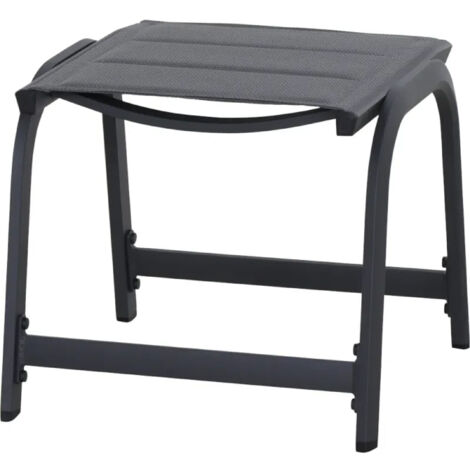 Hocker Tesoro padded matt-anthrazit Alu matt-anthrazit, Ranotex®-Gewebe royal-grey