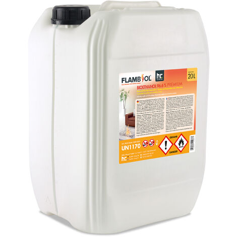 Bioéthanol GiDeli Parfumé Vanille - Lot De 3 X 10 L - 96,6% D'éthanol, Sans Fumée Ni Suie - Pour Cheminée Intérieure Et Extérieure
