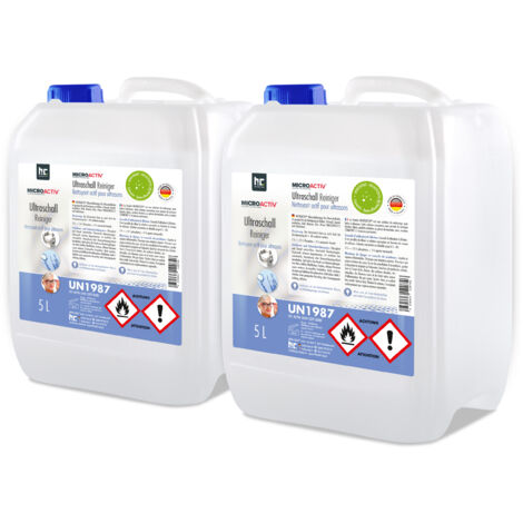 Höfer Chemie Gmbh – Détergent ultrason Microactiv 5 L – Élimine résidus minéraux et graisses – Compatible métal, verre, céramique, plastique – Pour bains à ultrasons