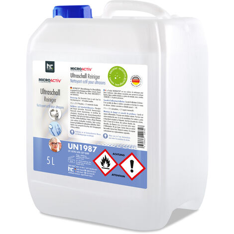 Höfer Chemie Gmbh – Nettoyeur à ultrasons Microactiv® 5L – Pour bijoux, lunettes et prothèses dentaires – Élimine graisses et rouille