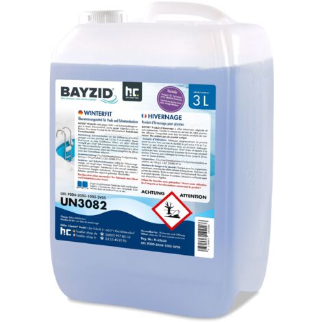 Höfer Chemie Gmbh – Produit d'hivernage pour piscine 3 L – Préparation hiver – Empêche algues et dépôts calcaires – Compatible avec chlore et sel
