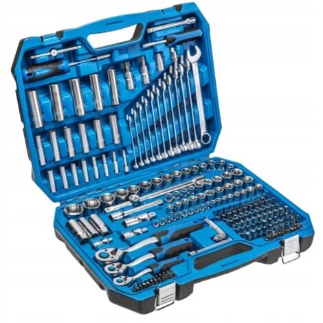 Högert 222-tlg. Werkzeugkoffer-Set aus Cr-V-Stahl