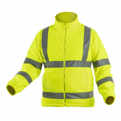 Högert Warnschutz Fleecejacke "Aland" in Gelb 290 g/m² M
