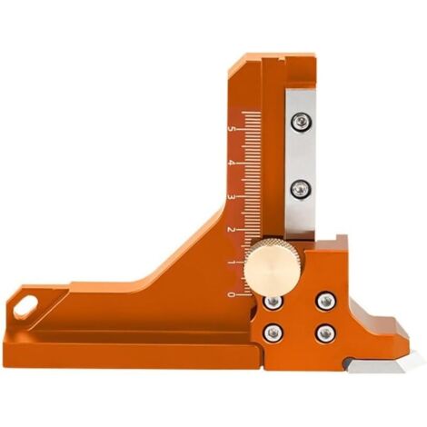 Höhenmesslineal aus Aluminiumlegierung für Tischkreissägen von 0 bis 60 mm, Tiefenmesser mit metrischer/imperialer Skala und Feststellschraube für Holzbearbeitung und Ausschnitte
