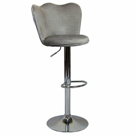 Höhenverstellbare Innenhocker mit Metallstruktur und Traumvelvet -Sitz - Tan