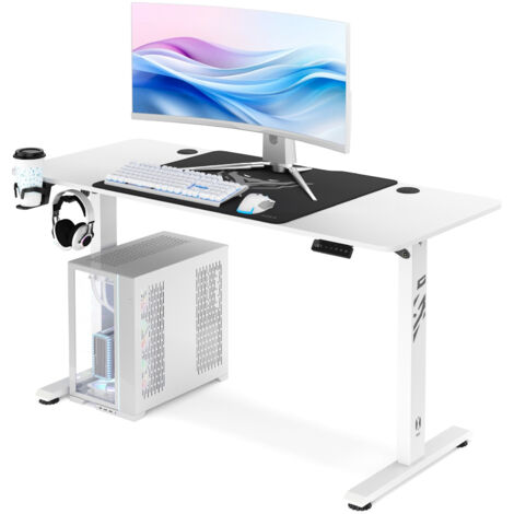 Höhenverstellbarer Schreibtisch Diablo X-Tensio 1400 Weiß