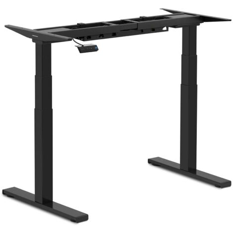Höhenverstellbares Schreibtisch-Gestell Tischgestell einstellbar 125 kg schwarz - Schwarz