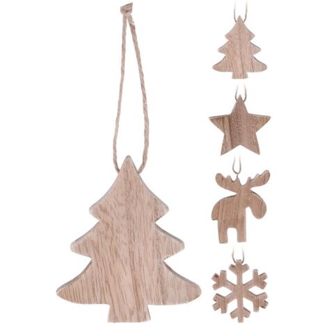 Hölzernes hängendes Weihnachtsornament 10cm