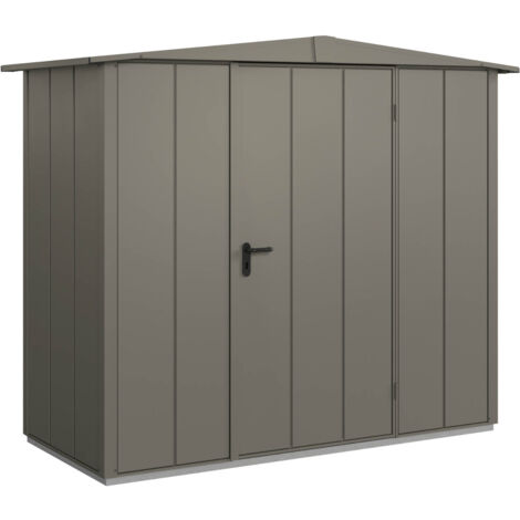 Hörmann Metall-Gerätehaus Berry Modern mit Satteldach Typ 1, 259 x 121 cm, quarzgrau, 3,1 m², 1-flüglige Tür