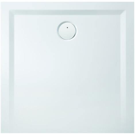 Hoesch Mineralguss-Duschwanne Muna S 90x90x3cm, we., Solique, ohne Antirutsch