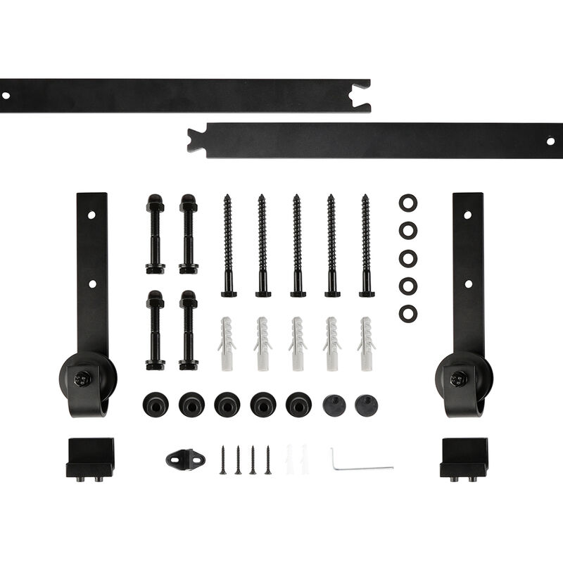 Wyctin - Hofuton 6.6FT/200cm Kit de Quincaillerie Porte Coulissante Porte de Grange Coulissante Porte Suspendue en Bois