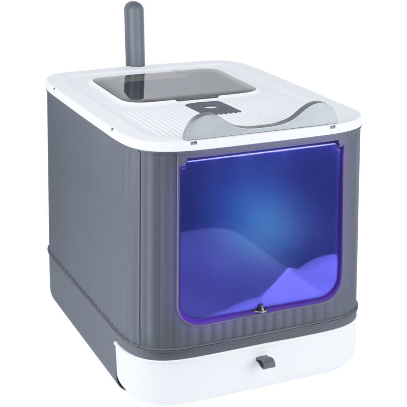 Wyctin - Hofuton Bac à litière pour chat avec stérilisation uv blanc