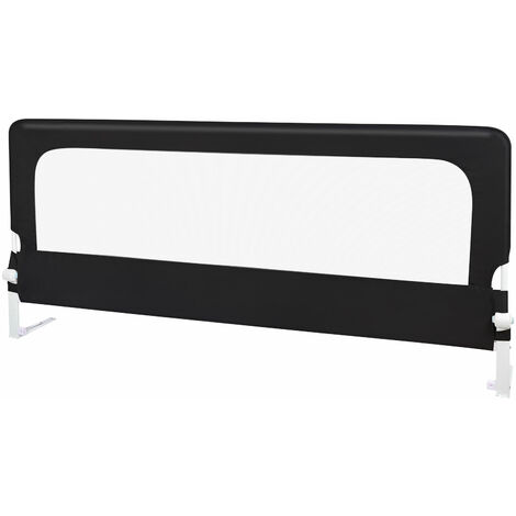 Hofuton Barrière de Sécurité de Lit Rail de Lit Anti-Chute pour Tout-Petits, Bébés et Enfants 180 cm Noir